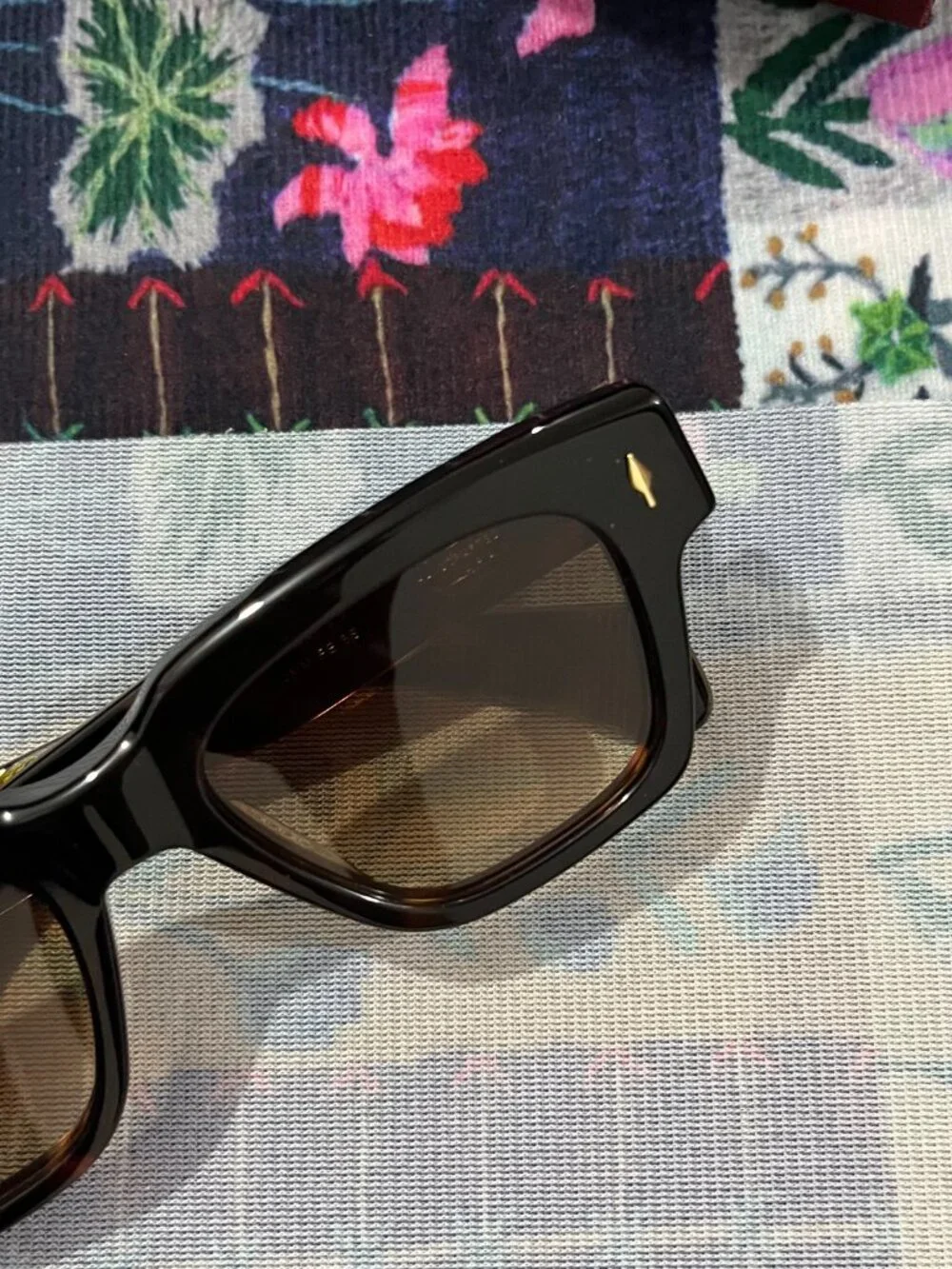 Jacques Marie Mage Black Thick-Framed Square Sunglasses